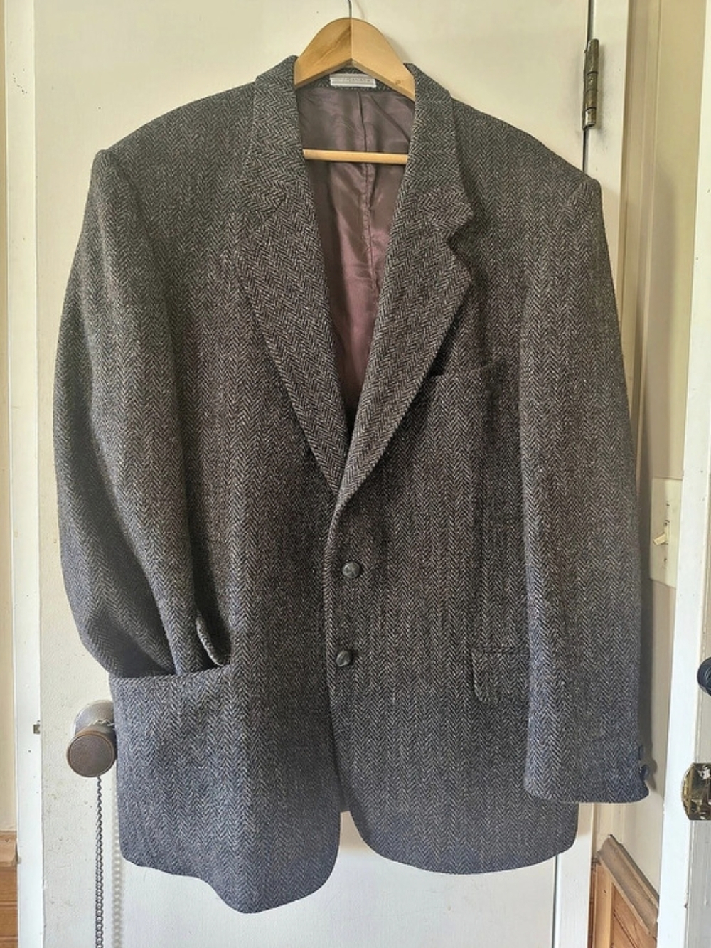 Harris Tweed Wool Sport Coat in Gray